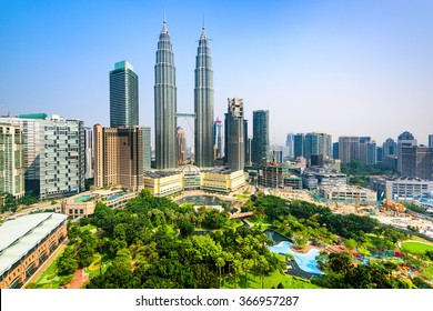 Kuala Lumpur, Malaysia City Center skyline.