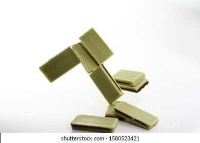 Kuala Lumpur / Malaysia - December 01, 2019: Andes Chocolate Mints Are Small Rectangular Candies Consisting Of One Mint Green Layer Sandwiched