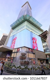 KUALA LUMPUR, MALAYSIA - DECEMBER 25, 2017: Bukit Bintang, Malay Word For Start Hill Have Grown To Business, Shopping And Entertainment Hub Since Its Humble Beginning Of 1960s. 