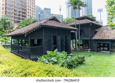 Kuala Lumpur, Malaysia - Jan 18, 2018 : Rumah Penghulu Abu Seman Or Chief House. View Of A Traditional Malay Wooden House From Kedah.