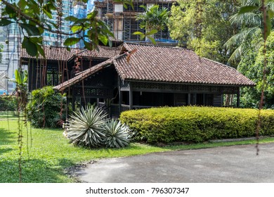 Kuala Lumpur, Malaysia - Jan 18, 2018 : Rumah Penghulu Abu Seman Or Village Head House. A Traditional Malay Wooden House From Kedah.