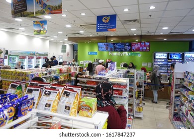 Kuala Lumpur, Malaysia - January 12, 2020 : Interior Of A Family Mart Outlet At Damansara Utama