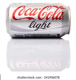 KUALA LUMPUR, MALAYSIA - JANUARY 6TH, 2015. A can of Coca Cola Light. Coca Cola Light or Diet Coke in some countries is a sugar-free soft drink produced and distributed by The Coca-Cola Company.