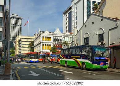 Kuala Lumpur, Malaysia -January 7, 2016: On The Street In Chinatown