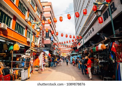 Kuala Lumpur, Malaysia - January 8, 2018 : China Town Old Market Street