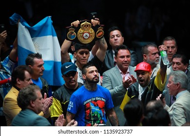 KUALA LUMPUR, MALAYSIA - JULY 15, 2018 :  Argentina's Lucas Matthysse React As He Preparing To Fight With Manny Pacquiao During Their World Welterweight Boxing Championship At Axiata Arena.