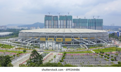 KUALA LUMPUR, MALAYSIA - JULY 20, 2017 : National Stadium Bukit Jalil, Kuala Lumpur Malaysia. KL Sports City.