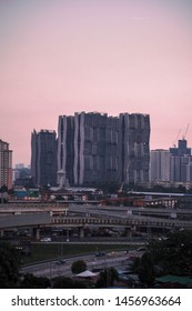 Kuala Lumpur, Malaysia - July 21 2019 : Modern Building Look, Located At Sentul Kuala Lumpur, View In Sunset Scene.