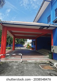 KUALA LUMPUR, MALAYSIA- JULY 23, 2020: Street view with community hall for public usage. Selective view.