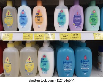 KUALA LUMPUR, MALAYSIA, JUNE 26, 2018 :Johnson &Johnson Skincare And Baby Products On Display In Store Shelf.

