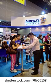 KUALA LUMPUR, MALAYSIA - MARCH 17: Sunway University Promote The Exhibition During The Falcon Education Fair 2012 At Kuala Lumpur Convention Centre (KLCC) March 17, 2012 In Kuala Lumpur.