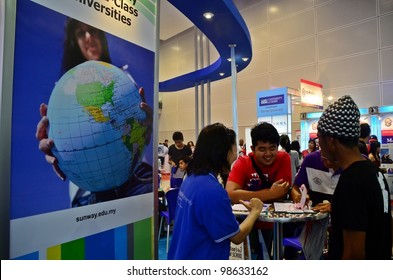 KUALA LUMPUR, MALAYSIA - MARCH 17: Sunway University  Promote The Exhibition During The Falcon Education Fair 2012 At Kuala Lumpur Convention Centre (KLCC) March 17, 2012 In Kuala Lumpur.