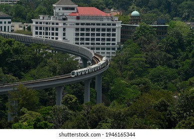 Kuala Lumpur, Malaysia : March 30, 2021 - Malaysia MRT (Mass Rapid Transit) Train, A Transportation For Future Generation.