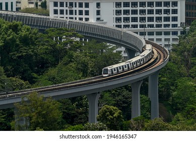 Kuala Lumpur, Malaysia : March 30, 2021 - Malaysia MRT (Mass Rapid Transit) Train, A Transportation For Future Generation.