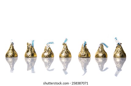 KUALA LUMPUR, MALAYSIA - MARCH 4TH 2015. First introduced in 1905, Hershey's Kisses is a brand of chocolate manufactured by The Hershey Company. Hershey's product are sold in over sixty countries.