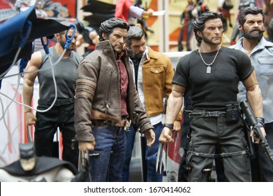 KUALA LUMPUR, MALAYSIA -MARCH 6, 2020: Selected Focused Fictional Character Action Figure Wolverine. Wolverine Is Appearing In American Comic Books And Movie Published By Marvel.