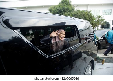 KuaLa Lumpur, Malaysia - May 11,2018 : President Peoples Justice Party (PKR) Wan Azizah Wan Ismail After Pakatan  Harapan Win In 14th General Election At Yayasan Albukhary, Kuala Lumpur.