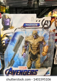 Kuala Lumpur, Malaysia - May 2019 : Avengers movie toys for sell in the Toys R Us store shelf.
