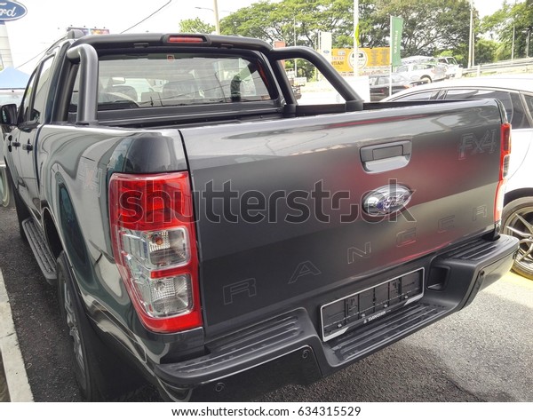 Kuala Lumpur, Malaysia -\
May 6th, 2017 : Closeup detail of  Based on the award-winning XLT\
comes boldest truck to ever hit river, road or dirt track. the Ford\
Ranger FX4 