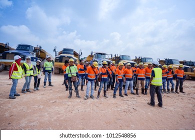 
Kuala Lumpur, Malaysia - November 12 2017 : Environmental, Safety And Health Training For Construction Workers On Site In Kuala Lumpur Malaysia.