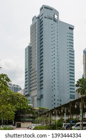 Kuala Lumpur, Malaysia - November 14 2014: Menara IMC, an office tower, houses financial services companies/banks, global re-insurance company, asset management companies, top management consultancies