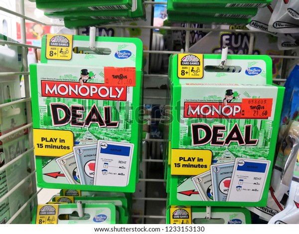 Kuala Lumpur ,Malaysia - November\
2018 : Monopoly Board Game display for sale in store shelf. \
