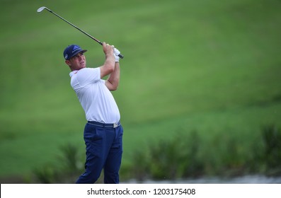 Kuala Lumpur, Malaysia - October 11, 2018 : Gary Woodland Of United States During CIMB Classic 2018 At TPC Kuala Lumpur.