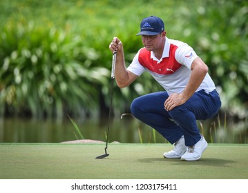 Kuala Lumpur, Malaysia - October 11, 2018 : Gary Woodland Of United States During CIMB Classic 2018 At TPC Kuala Lumpur.