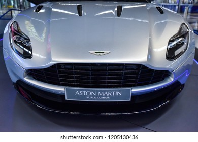 Kuala Lumpur, Malaysia - October 16, 2018 : Austin Martin Was One Of Several High End Sports Cars Featured Display At Kuala Lumpur International Airport.