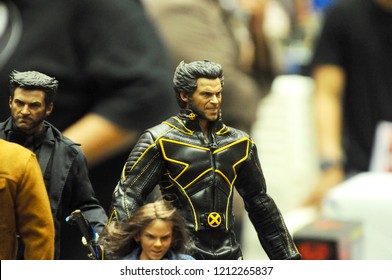 KUALA LUMPUR, MALAYSIA -OCTOBER 6, 2018: Wolverine Action Figure Display By Collector For Public. Wolverine Is A Fictional Character Appearing In American Comic Books And Movie Published By Marvel.
