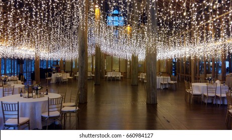 Kuala Lumpur, Malaysia On March 23,2017 - A Light Setting And Decoration In The Ballroom / Hall For A Party Function 