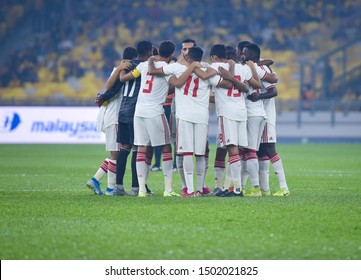 Kuala Lumpur, Malaysia - September 10, 2019 : UAE player during FIFA World Cup Qatar 2022 and AFC Asian Cup China 2023 Preliminary Joint Qualification Round 2 at National Stadium Bukit Jalil