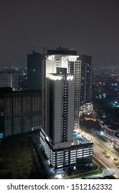 Kuala Lumpur, Malaysia - September 24 2019 : Condominium Building At Night View, Located At Sentul, Kuala Lumpur City .