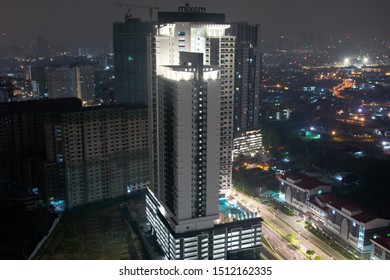 Kuala Lumpur, Malaysia - September 24 2019 : Condominium Building At Night View, Located At Sentul, Kuala Lumpur City .