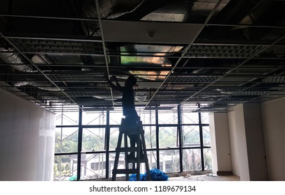 Suspended Ceiling Texture Temaju Kepek Stockfotok Es