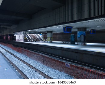 Kuala Lumpur, Malaysia-February 8 2020: KTM Commuter Platform At KL Sentral Station