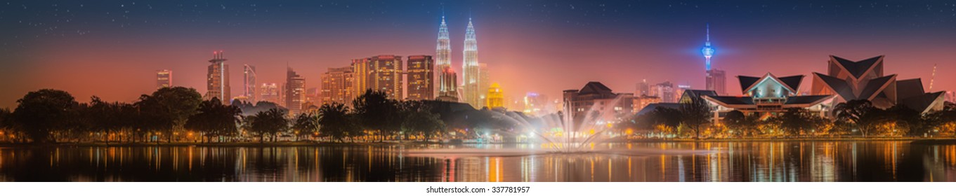 Kuala Lumpur Night Scenery, The Palace Of Culture, Malaysia