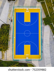 Kuala Lumpur, October 2017 : Aerial View Of Basketball Court Nearby Bukit Jalil National Stadium, KL Sport City, Kuala Lumpur, Malaysia From A Drone.