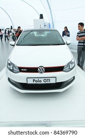 KUALA LUMPUR - SEPT 10: Front view of VW POLO GTI the Volkswagen Das Auto Show 2011 on SEPTEMBER 10, 2011 in Kuala Lumpur, Malaysia. This event is a promotion for latest Volkswagen models