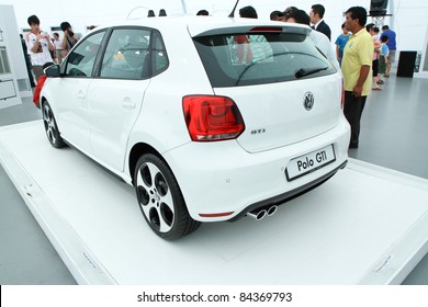 KUALA LUMPUR - SEPT 10: Rear view of VW POLO GTI at the Volkswagen Das Auto Show 2011 on SEPTEMBER 10, 2011 in Kuala Lumpur, Malaysia. This event is a promotion for latest Volkswagen models