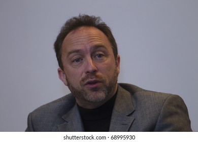 KUALA LUMPUR - SEPT 28: Founder of Wikipedia, Jimmy Wales speaks at a media conference at World Capital Market Symposium (WCMS) 2010 in Kuala Lumpur, Malaysia. September 28, 2010.