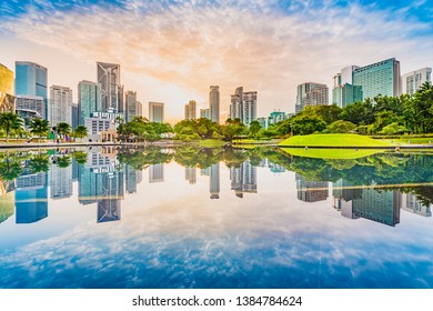 Kuala Lumpur Skyline. Located In KLCC Park, Kuala Lumpur, Malaysia.