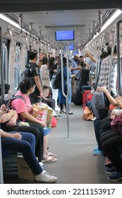 Kuala Lumpur.malaysia.07.10.2022. The LRT Kelana Jaya Line Is A Medium Capacity Light Rapid Transit Line And The First Fully Automated And Driverless Rail System In The Klang Valley, Malaysia.