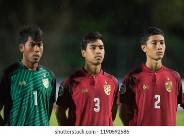 Kuala Lumpur-Malaysia-20sep2018:Chatmongkol Rueangtanarod #3 Player Of Thailand In Action During Afc U-16 Championship 2018 Between Japan Against Thailand At Um Arena Stadium