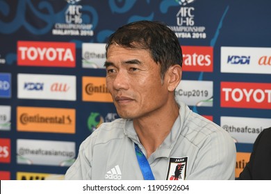 Kuala Lumpur-Malaysia-20sep2018:Moriyama Yoshiro Head Coach Of Japan Press Conference After Afc U-16 Championship 2018 Between Japan Against Thailand At Um Arena Stadium