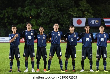 Kuala Lumpur-Malaysia-20sep2018:player Of Japan In Action Before Afc U-16 Championship 2018 Between Japan Against Thailand At Um Arena Stadium