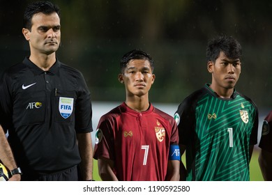 Kuala Lumpur-Malaysia-20sep2018:Thanarin Thumsen Player Of Thailand In Action During Afc U-16 Championship 2018 Between Japan Against Thailand At Um Arena Stadium