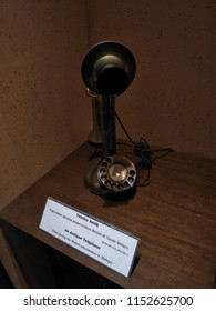 Kuala Selangor Historical Museum, Selangor Malaysia-August 2018: An Antique Telephone Used During British Colonization In Malaya Display In Museum.