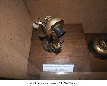 Kuala Selangor Historical Museum, Selangor Malaysia-August 2018: An Antique Telephone Used During British Colonization In Malaya Display In Museum.