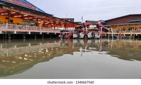 KUALA SELANGOR, MALAYSIA - 09 MAR, 2019: View Of Kuala Selangor Jetty Which Is Departure Point Of Sky Mirror Tour.